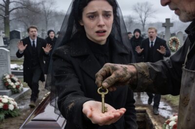At my mother’s funeral, the groundskeeper quietly pulled me aside and murmured, “Miss, your mother paid me to lower an empty coffin into the ground.” I thought he was joking