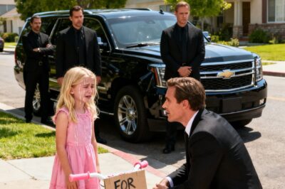 A little girl stood there, holding a rusty pink bicycle, shivering in the rain