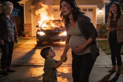 I went into labor, but my mother coldly said, “The hospital? Dinner comes first!” Then my sister laughed and set our car on fire. “Another useless human? What’s the point?” My three-year-old son grabbed my hand and said, “Mom, it’s okay. I’ll protect you.” The next morning, they were in tears, begging us for forgiveness.