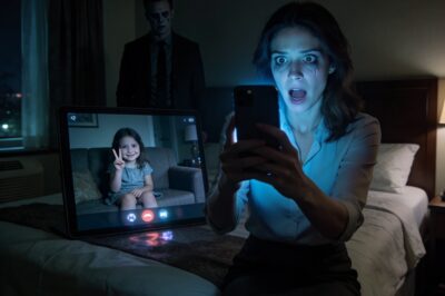 While I was away on a business trip, I called my four-year-old daughter. She gave me a weak smile and whispered, “I’m okay…” But beside her, I saw my husband standing still, staring down at her without saying a word. Something immediately felt wrong. “Is everything alright?” I asked. My daughter glanced away, then quietly made a hand sign. At that exact moment, my whole body froze.