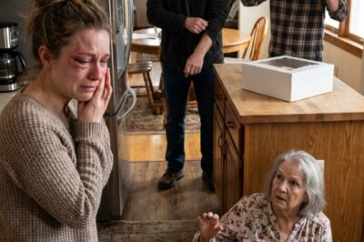 On my birthday, my father walked in, looked at my b.ruis.ed face, and asked, “Sweetheart… who did this to you?” Before I could speak, my husband smirked and said, “I did. Gave her a slap instead of congratulations.” My father slowly took off his watch and told me, “Step outside.” But when my mother-in-law dropped to all fours and crawled away first, I knew this day was about to end very differently.