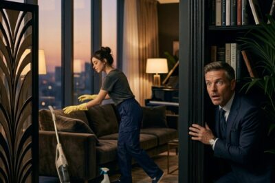 She thought she was cleaning with no witnesses but the billionaire was hiding and what he saw…