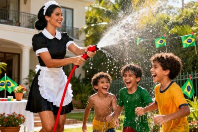 His children didn’t laugh like that, didn’t run barefoot in the grass, didn’t shout with joy as if the whole world belonged to them, and much less did they let anyone approach without complaining or crying or simply running back inside. Since Adriana had left, since she had packed her bags and disappeared without looking back, those four children had turned into silent ghosts who barely raised their eyes when he arrived, who ate in silence, who went to bed too early, who seemed to have