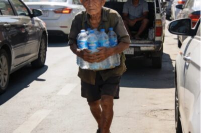 He Saw His 80-Year-Old Father Selling Pure Water in Traffic… He Froze.