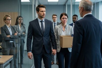 They humiliated her and fired her in front of everyone, without even knowing who her husband was. The next day, the new owner walked into the office and stunned the boss with a single sentence…