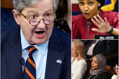 “Say one more insulting word about my community, you Louisianian, and I’ll make you regret it,” Ilhan Omar shouted from the Congressional seat, her voice trembling with anger, pointing directly at John N. Kennedy. The Foreign Affairs Committee chamber fell silent as she attacked Kennedy’s sarcastic remark about the “Somali community in Minnesota” during the debate on foreign aid and welfare fraud.