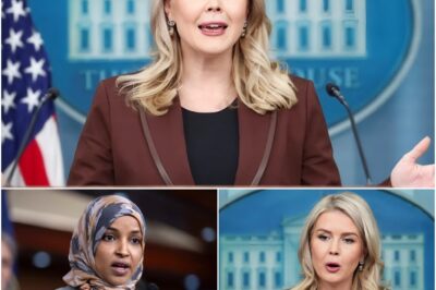 THE VERDICT IS IN! KAROLINE LEAVITT JUST DROPPED A TRUTH BOMB THAT’S STILL ECHOING! Karoline Leavit didn’t just testify—she exposed the whole story in the meeting room: “I’m tired of people constantly insulting the country that gave them everything.”Ten words. A silence so profound you could hear a pin drop. Then, she looked Ilhan Omar straight in the eye:“Especially those who came here fleeing danger, built lives in our country, and then spit on the flag that protected them—while still receiving six-figure government salaries and using their platform to criticize America from within.”The clip broke all records in minutes. Social media went wild. The Squad was silent. Finally they got to hear the truth…
