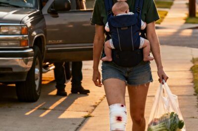 My dad saw me limping down the street with my baby and groceries and asked, “Where’s your car?”