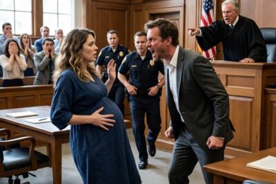 My husband’s shoes were inches from my belly. His kick landed and the world lurched; gasps tore through the air like knives. “He’s lying!” he growled, his eyes cold, as if our baby were a test and not a life. Then the judge rose—slowly and furiously—his voice trembling: “Court personnel… arrest him.” I recognized that voice. And suddenly, my silence became a weapon.