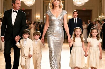 He threw the divorce papers onto the table and said, “You’re useless. You can’t even bear children.” Then he walked away without looking back. Seventeen years later, I stepped into his eight-million-dollar gala in an evening gown, holding the hands of four radiant children. My millionaire husband smiled at my side. He, meanwhile, stood frozen — still alone, still without even his first child…