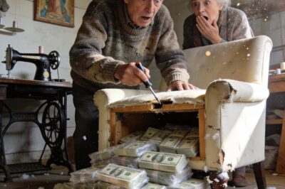 She brought home an old armchair that someone had thrown in the trash, thinking it could still be useful.