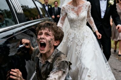 “Don’t get in, you’ve ruined the brakes!” shouted the boy in dirty, old clothes, covering the door with his body to prevent the newlyweds from entering.