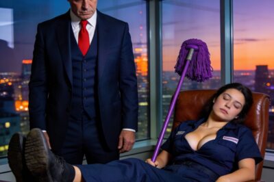 “HE SURPRISED THE JANITOR SLEEPING IN HIS ‘UNTOUCHABLE’ CHAIR… AND WHAT SHE SAID LEFT THE MILLIONAIRE PALE.”