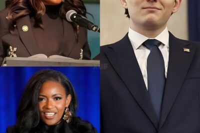 That’s what Barron T.r.u.m.p said — seconds before the studio cracked open on live television, and Jasmine Çrockett answered with a single response that stopped everything cold…