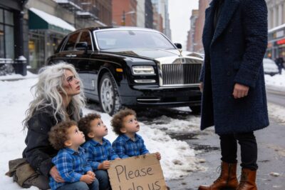 “A millionaire sees his ex-girlfriend begging on the street with three children who look exactly like him—what happens next will break your heart.”