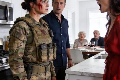 My sister laughed at dinner: “Meet my fiancé, a Ranger.” She mocked my uniform. Then he saw the task force patch, froze, snapped to attention, and barked, “Maya, stop. Do you know what that means?”