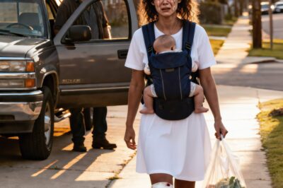 My father saw me walking down the street with my baby and shopping and asked me, “Where’s your car?”