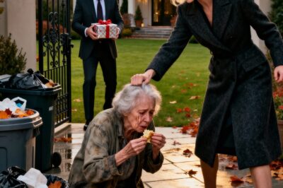 Billionaire Flies Home on Thanksgiving, Finds Wife Forcing His Sick Mother to Eat Garbage Behind the Trash Cans… What He Did Next Stunned Everyone…