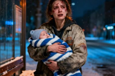 I’m an exhausted single mother working as a cleaner. On my way home, I found an abandoned newborn baby at a cold bus stop. I took the baby to safety. Days later, I found out the baby’s identity, and what happened next changed everything forever.