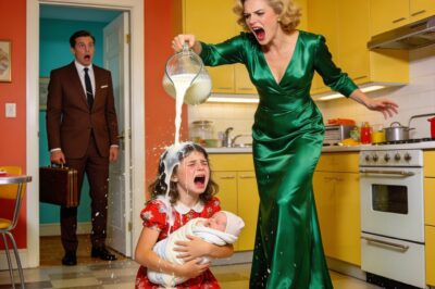 “Why is my daughter soaked in milk?” – A father walks in just as his wife’s cruelty is revealed