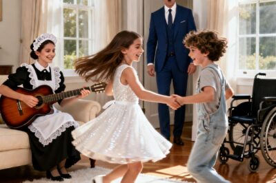 The billionaire returned home early and was shocked to see the housekeeper’s son dancing with his disabled daughter.