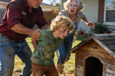 I thought I was stopping by for a simple family visit. Instead, I found my grandson chained outside like an animal, whispering for water through cracked lips. My husband spilled it into the dirt, then turned to a punishment so much worse that my blood ran cold and everything I believed about my family shattered.