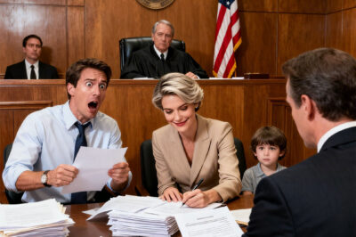 My husband stood in our kitchen and said, “I want the house, the cars, the savings—everything but our son.” My lawyer begged me to fight, but I looked her in the eye and whispered, “Give him all of it.” Everyone thought I had lost my mind. At the final hearing, my ex smiled as I signed everything away… until his own attorney went white. That was the moment he realized I hadn’t lost anything at all.