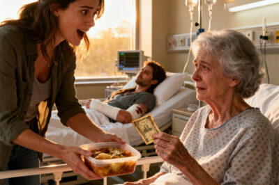 MY HUSBAND ENDED UP IN THE HOSPITAL AFTER A CAR CRASH. I REALIZED THE ELDERLY WOMAN IN THE NEXT BED HAD NO ONE, SO I STARTED BRINGING HER FOOD EVERY DAY. THEN ONE DAY, SHE GAVE ME AN OLD BANKNOTE AND SAID SOMETHING I’LL NEVER FORGET…