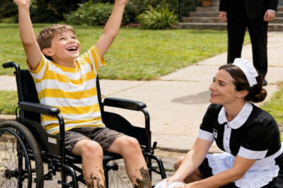 The millionaire returned home earlier than usual and froze when he saw what the housekeeper was doing with his son.