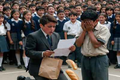 “I used to take food away from the scholarship student to humiliate him… until I read his mother’s note out loud and the whole playground fell silent.”