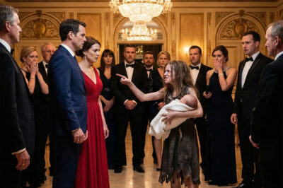 THE GIRL WHO SLEPT UNDER A BRIDGE ENTERED THE MOST LUXURIOUS PARTY IN THE CITY WITH A BABY IN HER ARMS… AND WHEN SHE POINTED TO THE BRIDE, EVEN THE MILLIONAIRES LOWERED THEIR EYES AS IF THEY HAD SEEN THE DEVIL.
