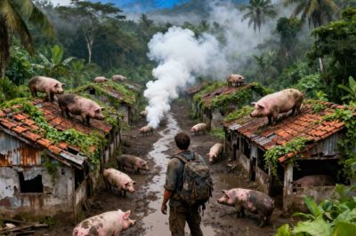 “He rented a mountain to raise 30 pigs and abandoned it for 5 years. One day he returned and was paralyzed by what he saw…