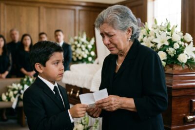 At my husband’s funeral, my nephew secretly passed me a note, and that changed everything the next morning.