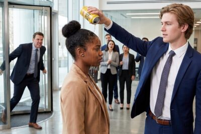 They threw soda at her and mocked her, thinking she was the cleaning lady. But their laughter froze when the owner came in and said three words: ‘She’s my wife.’