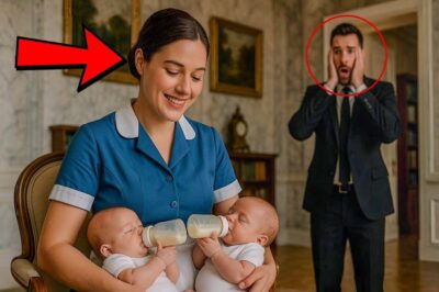 The businessman’s twins weren’t eating… until the cleaning lady fed them with a bottle and saved them.