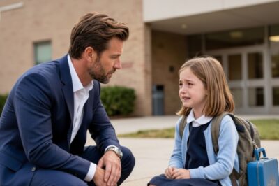 “Everyone went into class…except me.” The little girl trembled—Then a quiet, millionaire CEO intervened