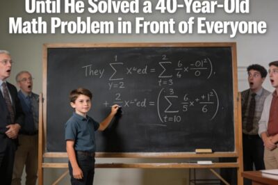 👉”They Laughed at the 10-Year-Old… Until He Solved a 40-Year-Old Math Problem in Front of Everyone”