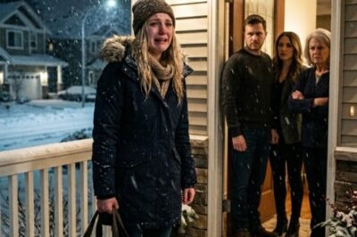 The night my husband’s lies destroyed my name, my own mother looked at me with disgust and cried, “Get out before you shame this family any more!” Snow and wind slammed against the door as I stood there trembling, my suitcase at my feet, while the man who betrayed me watched in silence beside the woman he had chosen over me. But as I stepped into the storm, I made myself one promise—I would come back with the truth.