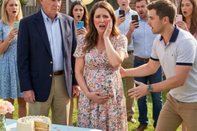My father-in-law slapped me at the baby shower, calling me ‘defective.’ He didn’t know I was 11 weeks pregnant. The room went silent. Phones started recording. Hours later, I was in the ER. By morning, my husband had to make a choice — his father or his child.