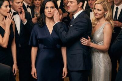 At my husband’s promotion party, he raised his glass and smirked, ‘Now that I’m at a new level, the woman beside me can’t be an ugly duckling like you.’ Then he wrapped an arm around his mistress’s waist. When I reacted, he slapped me. She laughed, ‘Know your place.’ They both thought I was broken—until they discovered exactly who they had just humiliated.