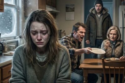I visited my daughter without notice and was stunned! Her mother-in-law and husband were sitting and eating while she was washing dishes, shivering from the cold. Her husband snatched the plate from his mother’s hands and yelled, “Stop washing dishes, bring more food!” I quietly made a phone call. Five minutes later, everything had changed and…