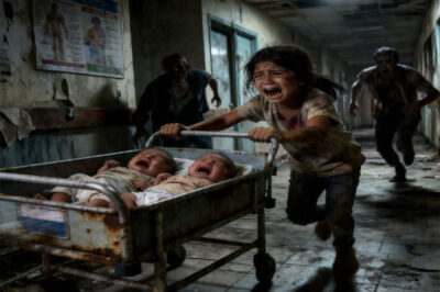 “My mommy has been sleeping for three days.” A 7-year-old girl pushed a wheelbarrow for miles to save her newborn twin brothers, and what happened next left the entire hospital speechless…