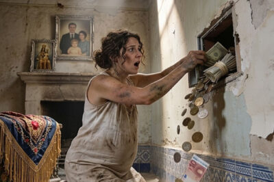 Una viuda embarazada compró una casa en ruinas por casi nada… pero lo que descubrió detrás de un viejo cuadro cambiaría su vida para siempre.