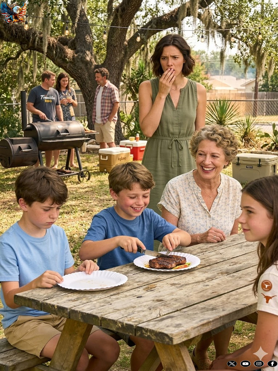 At a backyard barbecue, my nephew was served a thick, perfectly cooked...