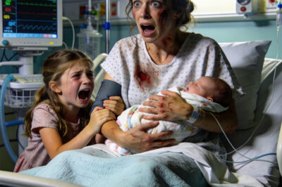 After giving birth, my 9-year-old daughter suddenly burst into tears and screamed, “Mom, throw that baby away! Right now!” I snapped back, “What are you talking about?!” She grabbed my arm, trembling, and whispered, “Because… that baby…” And I started shaking all over.