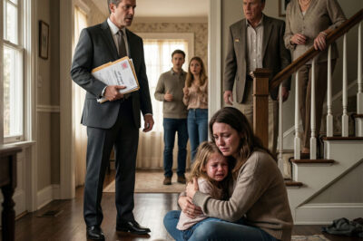 They Put Us On The Floor While Taking The Guest Rooms Without The Slightest Shame. My Aunt Smirked At Me And Said, “You’re Used To It.” I Held My Daughter Through Her Tears Until Dawn, When A Man In A Suit Entered And Announced, “This House Belongs To Her Now. Everyone Else, Out.”