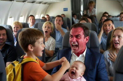 The powerful billionaire, who had never bowed his head to anyone, was on the verge of tears as he was unable to calm his newborn daughter… until an unknown boy revealed a secret that silenced the entire first-class cabin.