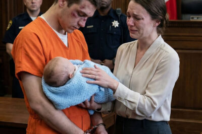 He was sentenced to life imprisonment for a crime he didn’t commit. Before being taken to prison, he asked to hold his newborn son for just one minute. But what he did while holding the baby stunned the entire court and a multimillionaire.