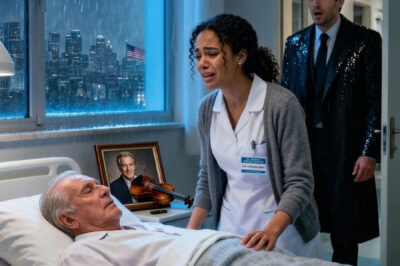 She sang silently to a forgotten old man in a Madrid clinic, unaware that, behind the door, the millionaire son who had been running away from his father for years was about to see her and change everything forever.