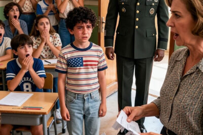 The teacher who tore apart a humble child’s essay in front of the whole class, never imagining that, minutes later, the father she called a liar would walk through the door with four stars on his shoulders